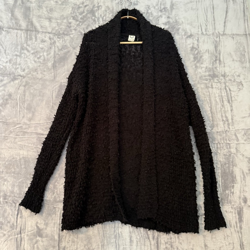 Anthropologie Akemi + Kin Cardigan Sweater Black‎ Boho Size XS Lounge Casual